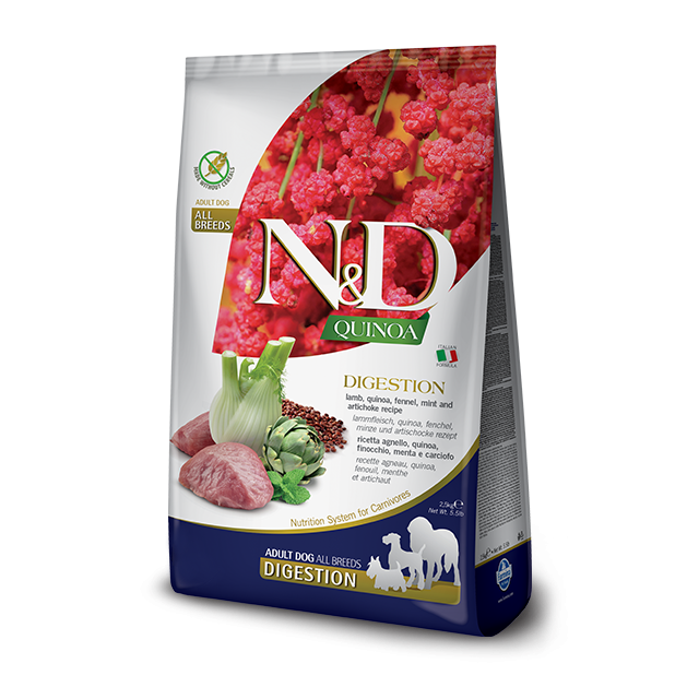 Farmina - N&D Quinoa Digestion Lamb Dry Dog Food, 5.5-lb
