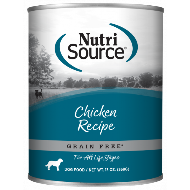 NutriSource - Grain Free Chicken Formula Canned Dog Food, 13-oz