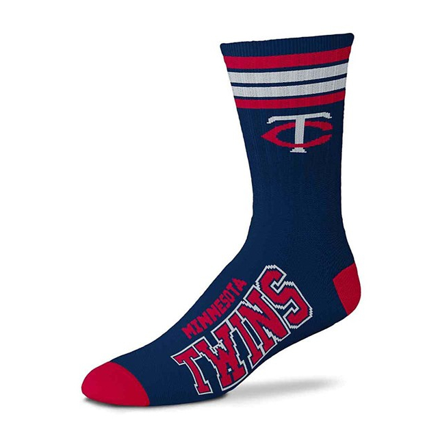 For Bare Feet - Minnesota Twins 4 Stripe Deuce Socks