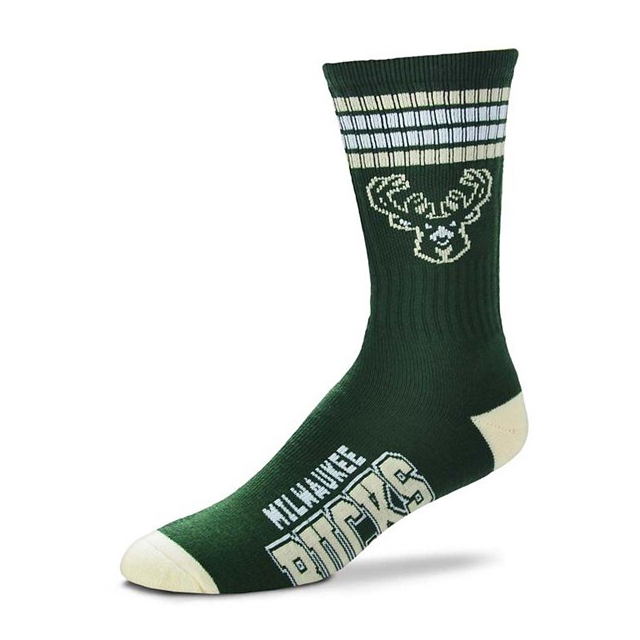 For Bare Feet - Milwaukee Bucks 4 Stripe Deuce Socks