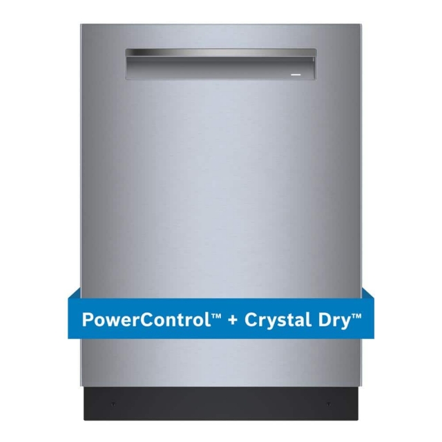 Bosch - 800 Series 24 in. Stainless Steel Top Control Tall Tub Pocket Handle Dishwasher with Stainless Steel Tub, 42 dBA, Silver