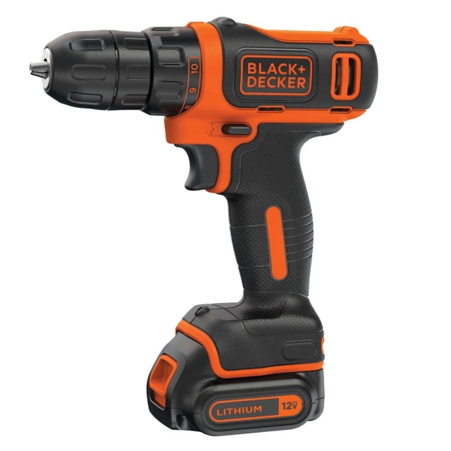 Black+Decker - 12V MAX Lithium-Ion Cordless 3/8 in. Drill with Battery 1.5Ah and Charger in Edgerton WI