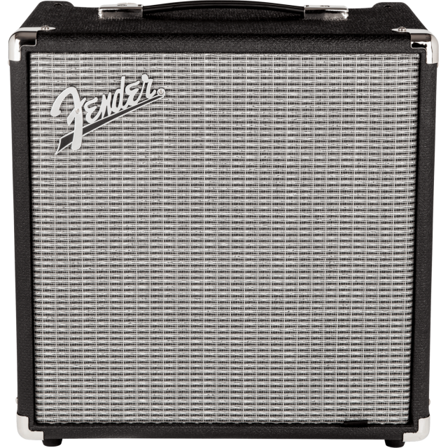 Fender Guitars - Rumble 25 (V3) Electric Bass Guitar Amplifier, Black/Silver