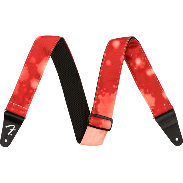 Fender Guitars - Tie Dye Acid Wash Guitar Strap - Red - 2"