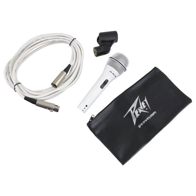 Peavey - PVi 2 Dynamic Vocal Microphone with XLR Cable - White