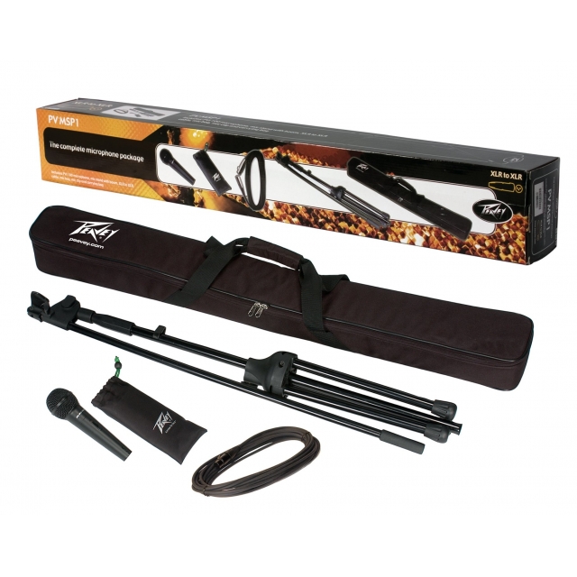 Peavey - PV-MSP1 Complete Microphone with Stand Kit - XLR Cable Included