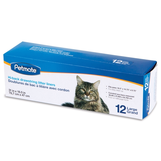 Petmate - Drawstring Hi-Back Litter Box Liners