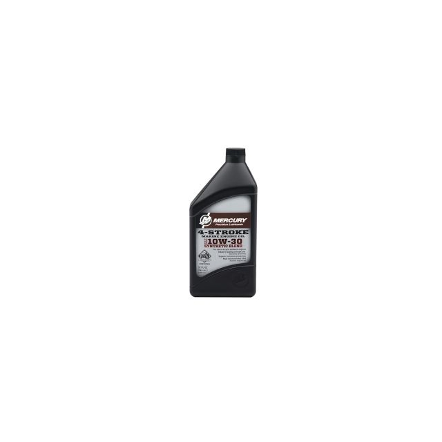 Mercury Marine - 10W-30 4-Stroke Synthetic Blend Marine Engine Oil, 1 Quart