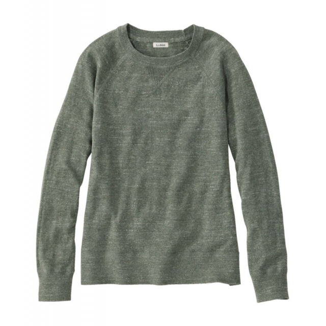 LL Bean Brand - Organic Cotton Slub Crewneck Sweatshirt Sweater Women's Regular