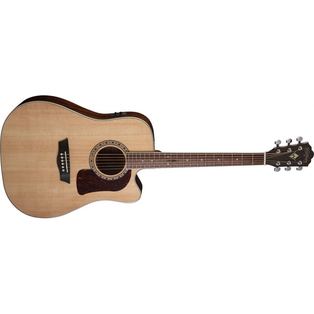 Washburn - Heritage Dreadnought Cutaway Acoustic Electric Guitar, Natural