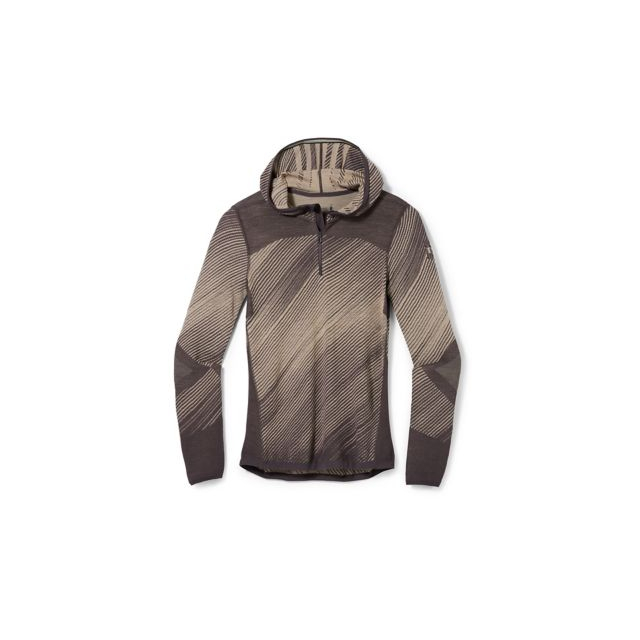 Smartwool - Men's Intraknit Thermal Merino Base Layer Pattern 1/2 Zip Hoodie in Iron Mountain MI