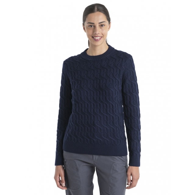 Icebreaker - Women's Merino Cable Knit Crewe Sweater in Portland Me