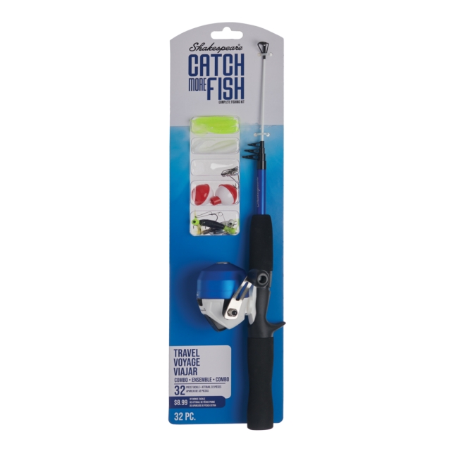 Shakespeare - Catch More Fish Travel Spincast Kit | Model #SKPCMFTRAVELSCKIT
