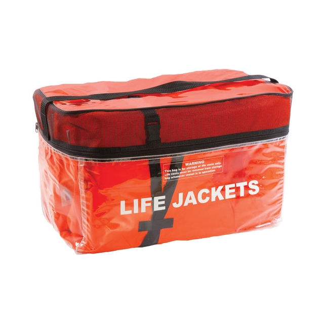 Airhead - 4 Adult Type II Keyhole Life Jacket Vest Orange With Storage Bag